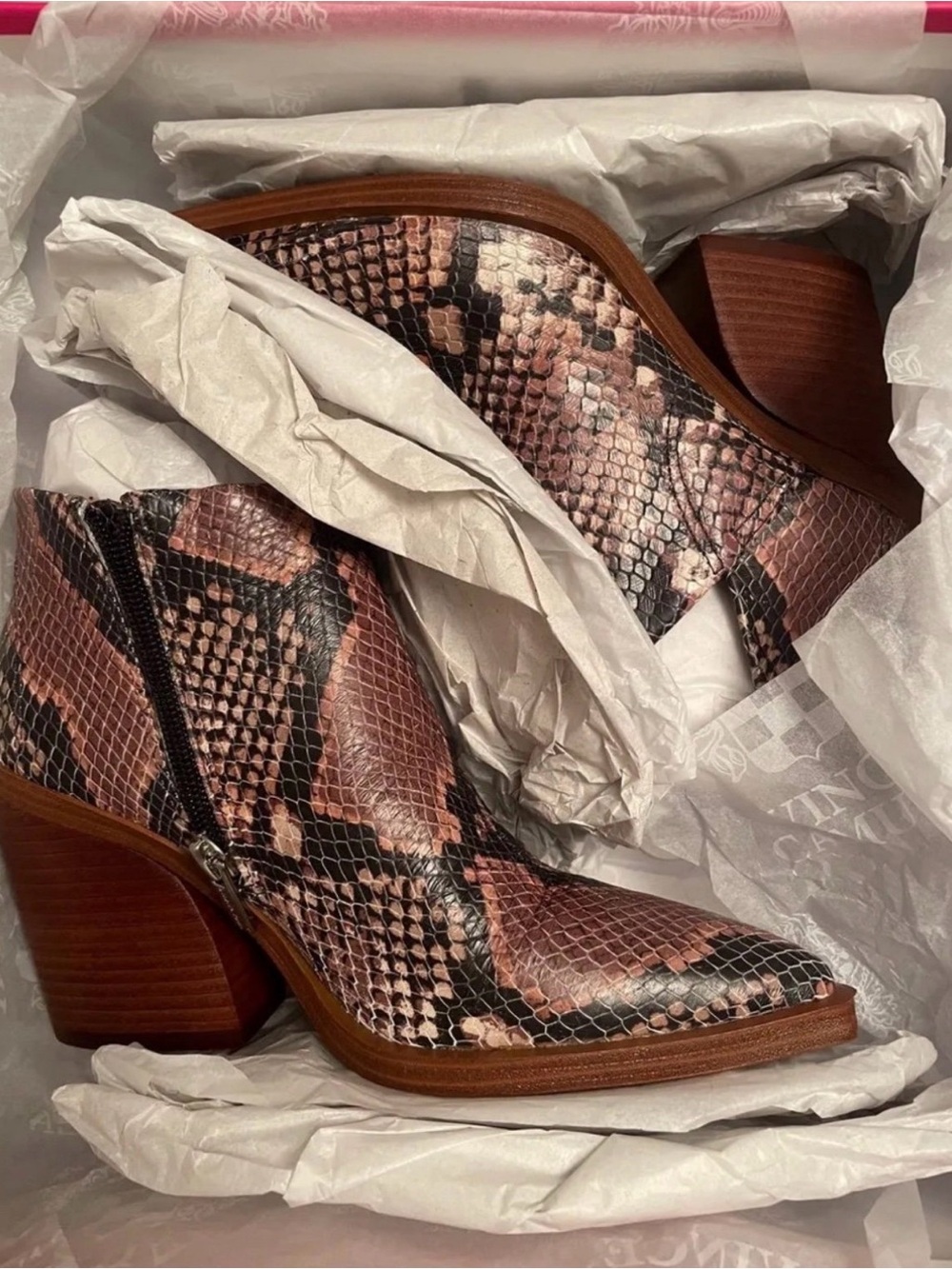 Vince Camuto - Tostada Cheyenne Snake Booties